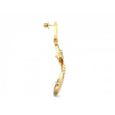 Fleur Long Brilliant Diamond Earrings